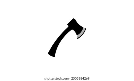 Vector illustration of cartoon axe in minimalist style	