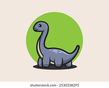 vector illustration of cartoon baby dinosaur