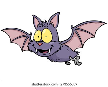 Vector illustration of Cartoon bat