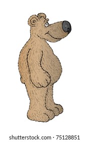 Vector illustration of a cartoon bear