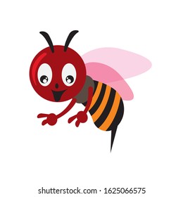 Vector illustration of cartoon bee character
