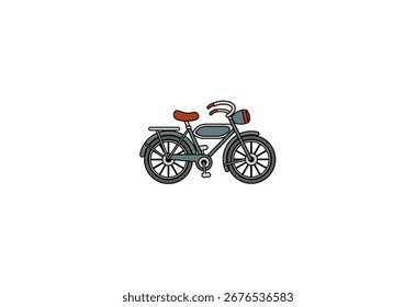 	
Ilustração vetorial de bicicleta de desenho animado sobre fundo branco	