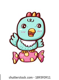 Vector illustration of Cartoon Bird