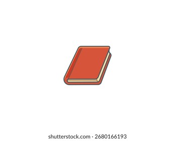Vector illustration of cartoon book or textbook isolated on white background	