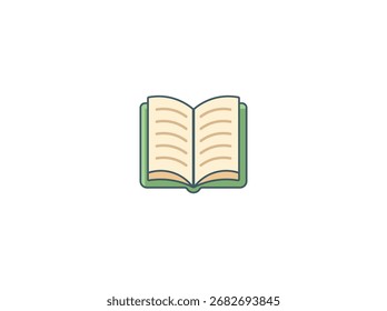 Vector illustration of cartoon book or textbook isolated on white background	