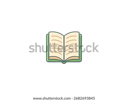 Vector illustration of cartoon book or textbook isolated on white background	