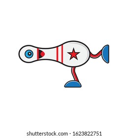 Vector illustration of cartoon bowling character
