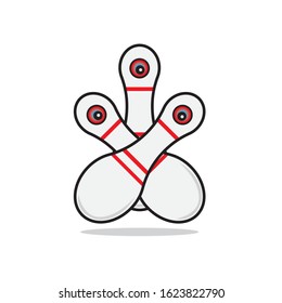 Vector illustration of cartoon bowling character

