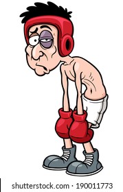 Vector illustration of Cartoon boxer