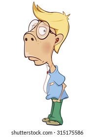 Vector illustration of a cartoon boy 