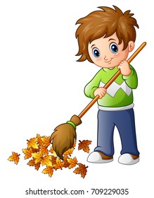 Boy Sweeping Images, Stock Photos & Vectors | Shutterstock