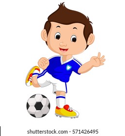 Cartoon Boy Playing Football Images Stock Photos Vectors Shutterstock