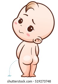 Vektorgrafik von Cartoon Boy-Urination