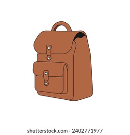 Vector illustration of a cartoon briefcase on a white background