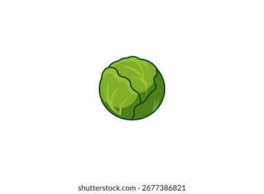 Ilustración vectorial del repollo de dibujos animados	
