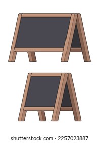 Vector illustration of a cartoon cafe sign boards.