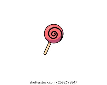 Ilustração vetorial de pirulitos de doces de desenho animado	