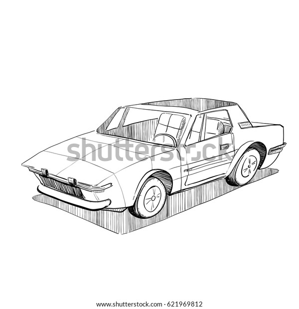 Vector illustration of\
cartoon car.