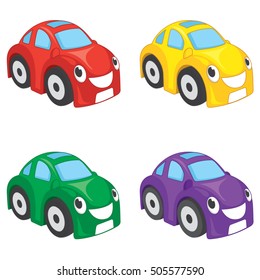 Vector Illustration Of Cartoon Cars 