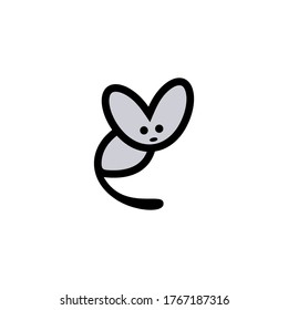 vector illustration of a cartoon cat