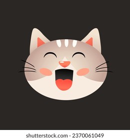 Vector illustration of cartoon cat

