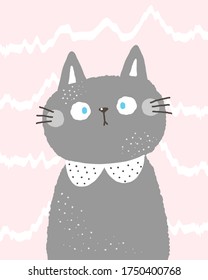 Vektorgrafik des Cartoon Cat-Designs