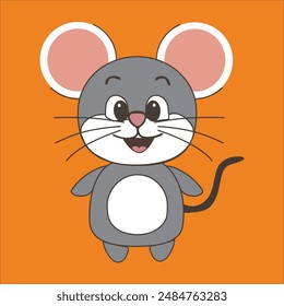 Vector Illustration of Cartoon Cat Design 