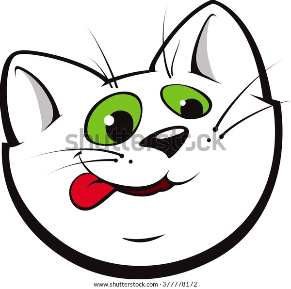 Vector Illustration Cartoon Cat Licking Chops Stock Vector (Royalty ...