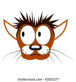 Vector Illustration Cartoon Cats Head: vector de stock (libre de