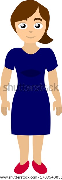 Vector Illustration Cartoon Caucasian Woman Stock Vector (Royalty Free ...