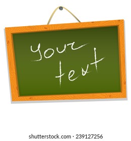 Vector Illustration of Cartoon Chalkboard Design, Website, Background Banner. Frame text Template