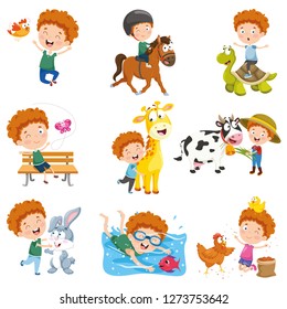 Vector Illustration Of Cartoon Character