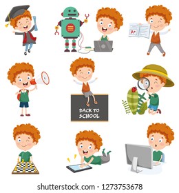 Vector Illustration Of Cartoon Character