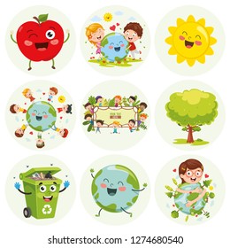 Vector Illustration Of Cartoon Character