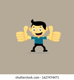 vector illustration of a cartoon character