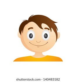 Vector illustration of cartoon character of boy