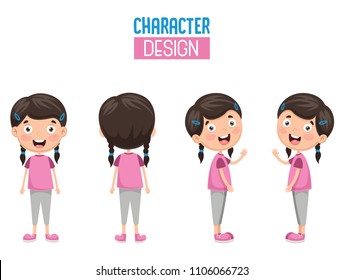Vector Illustration Of Cartoon Character Design