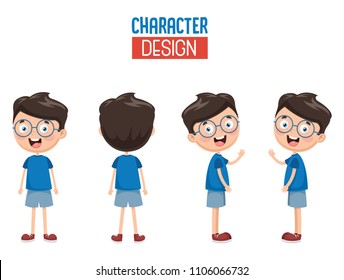 Vector Illustration Of Cartoon Character Design