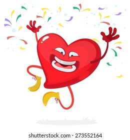 vector illustration of cartoon character heart