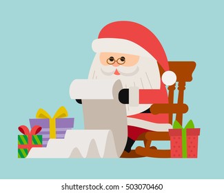 Vector illustration - Cartoon character Santa Claus 