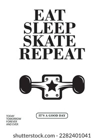 Vector illustration cartoon character skateboarding. Vector design for apparel prints, posters and other uses.


