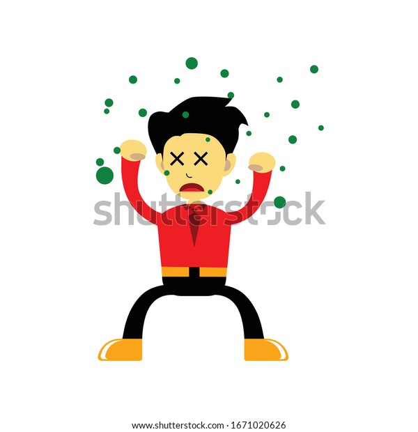 Vector Illustration Cartoon Characters Attacked By Stock Vector ...