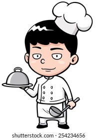 Vector illustration of Cartoon chef