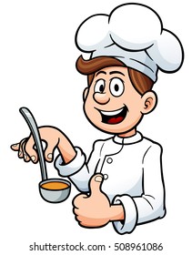 Vector illustration of Cartoon chef