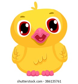 Vector Illustration of Cartoon Chick