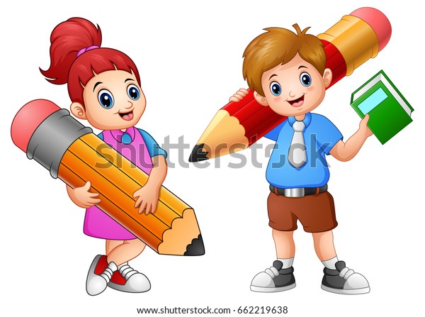 Vector De Stock Libre De Regalias Sobre Ilustracion Vectorial De Ninos De Dibujos662219638