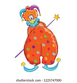 vector illustration  Cartoon clown