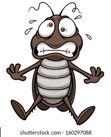 Vector illustration of cartoon cockroach