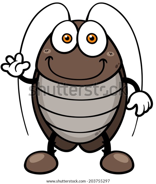 Vector Illustration Cartoon Cockroach Stock Vector (Royalty Free) 203755297