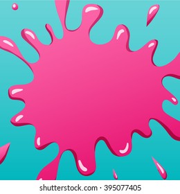 Vector Illustration with Cartoon Color Paint Splashes.